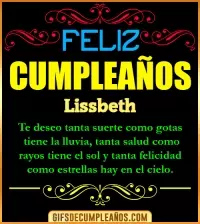 GIF Frases de Cumpleaños Lissbeth